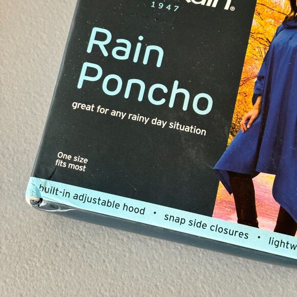 Target ShedRain Rain Poncho - Blue Outdoor Gear one size - Picture 3 of 4